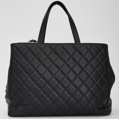 Chanel Black Caviar Large Shopping Business Affinity Tote