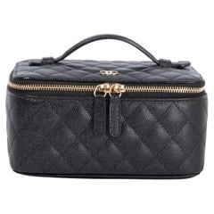 CHANEL black Caviar leather 2020 20C JEWELLERY CASE Bag