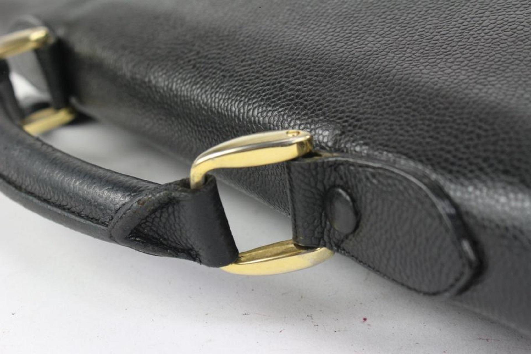 Chanel Black Caviar Leather Attache Briefcase Business Bag 202ca84 3