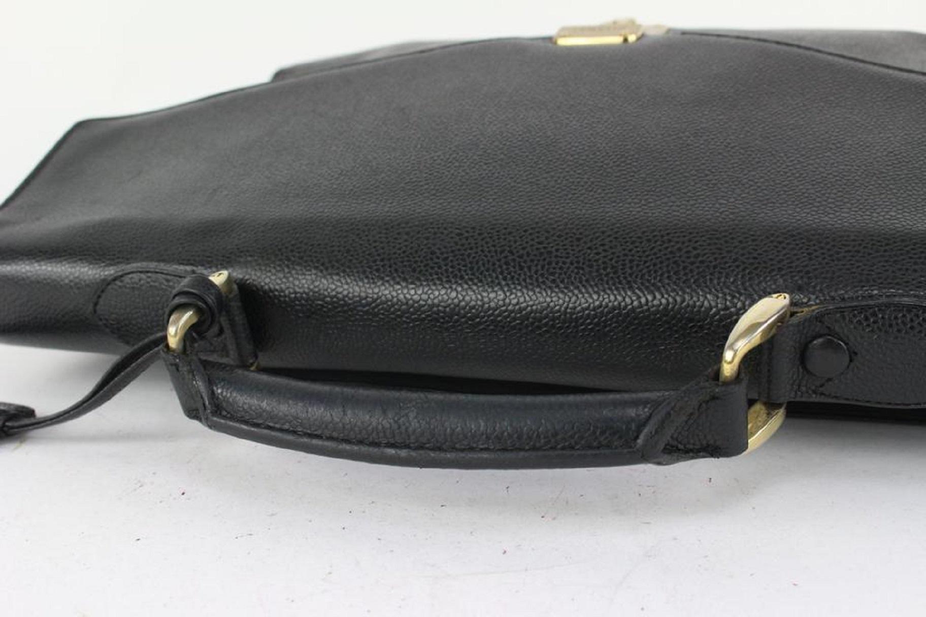Chanel Black Caviar Leather Attache Briefcase Business Bag 202ca84 2