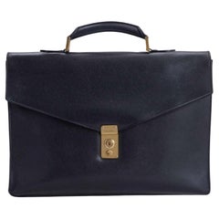 Vintage Chanel Black Caviar Leather Attache Briefcase Business Bag 202ca84