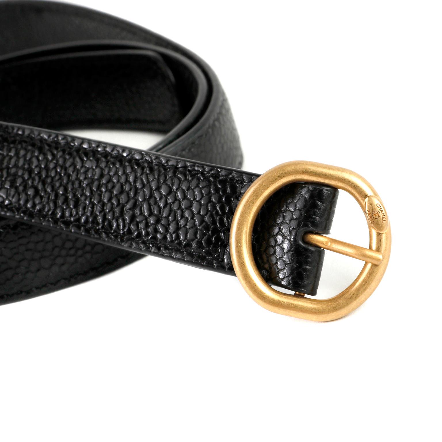 Chanel - Sac à ceinture en cuir caviar noir Pour femmes en vente