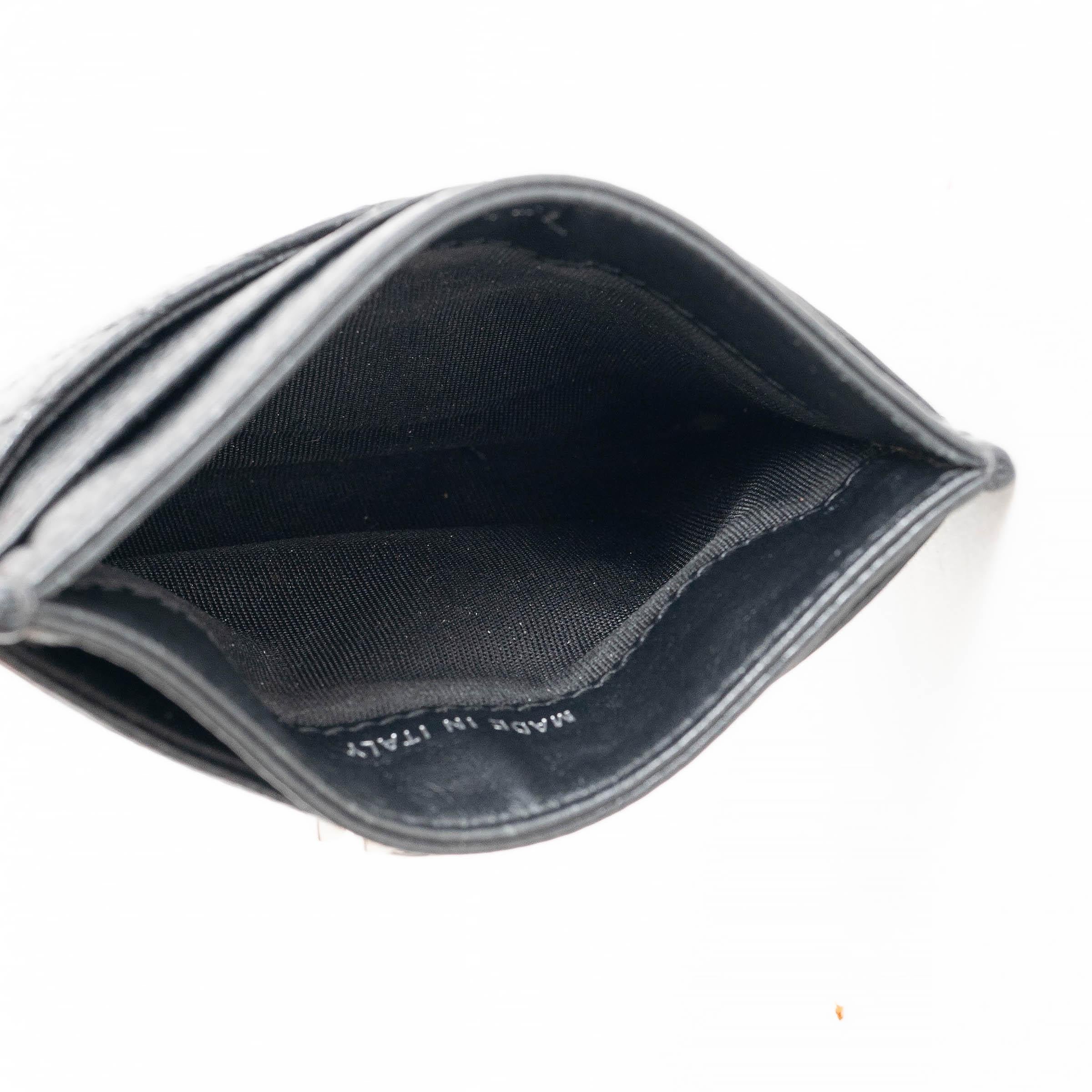 Donna Chanel nero Caviale in pelle BOY Portafoglio CARTA DI CREDITO in vendita