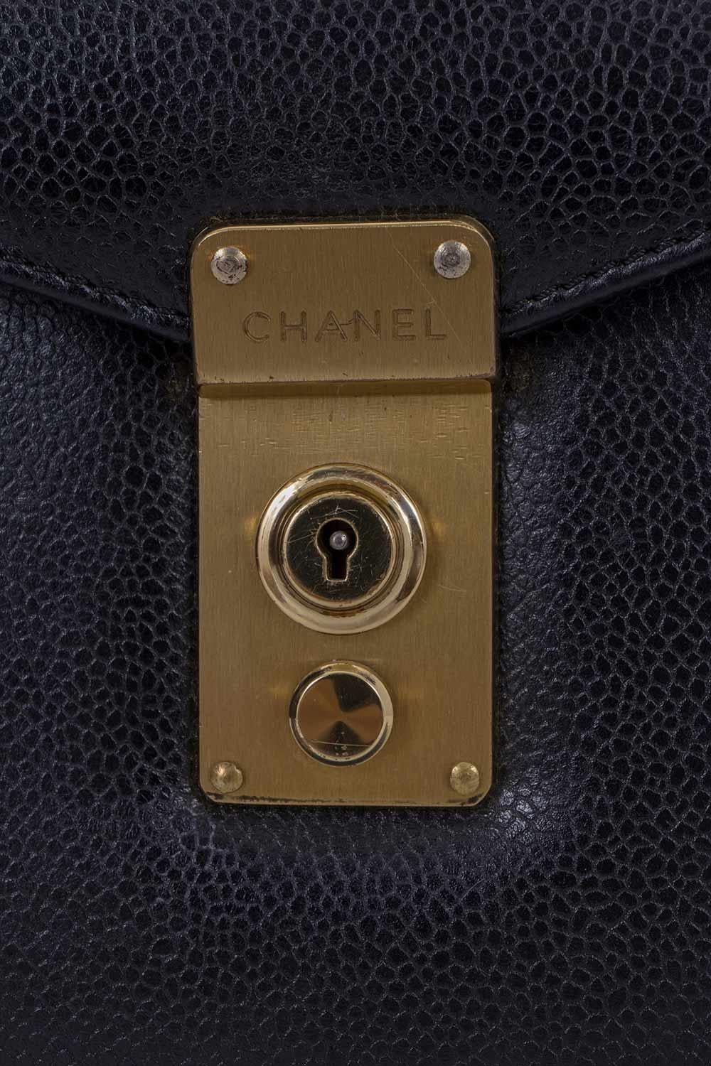 Chanel Black Caviar Leather Briefcase 5
