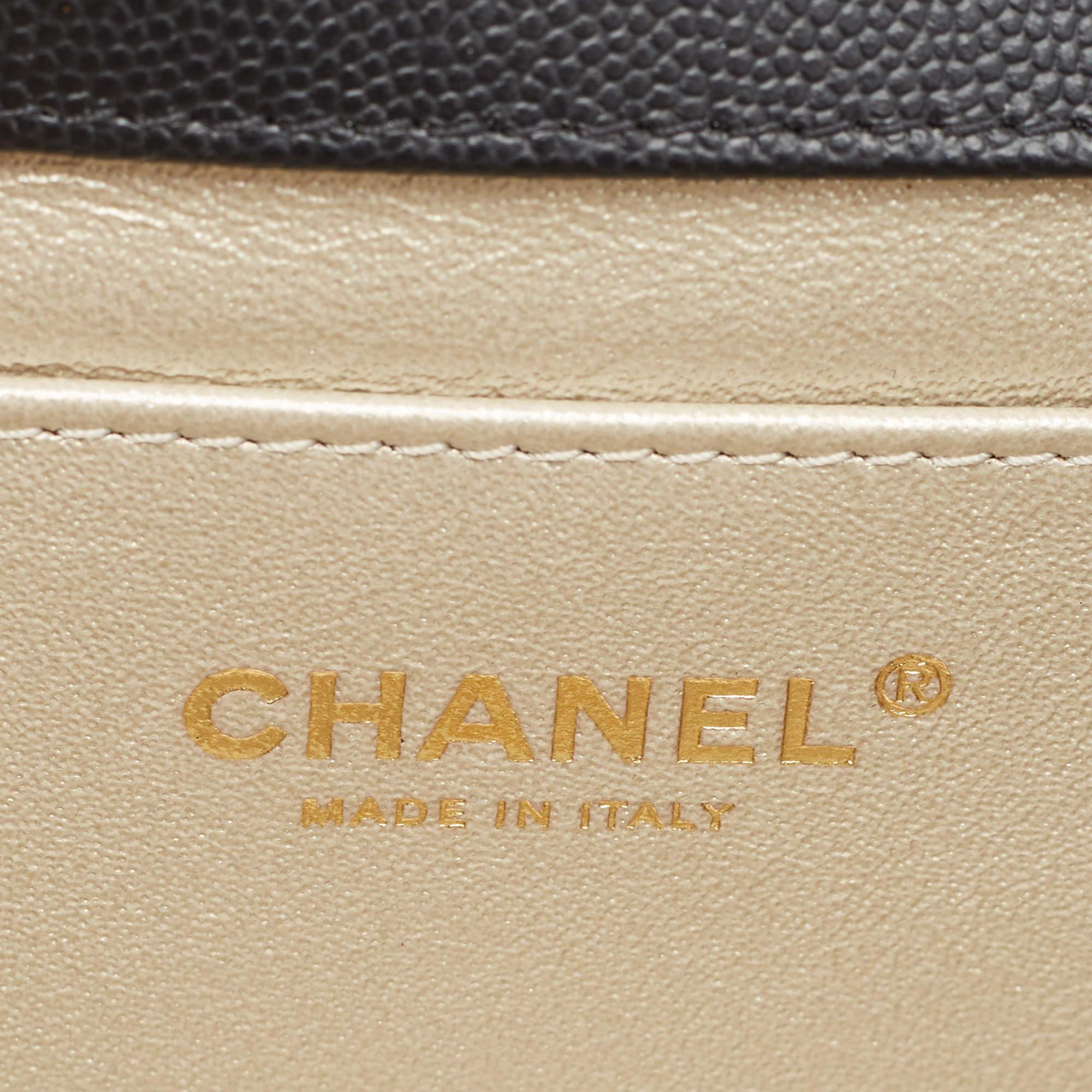 Chanel Black Caviar Leather Captain Gold Waist Bag 1