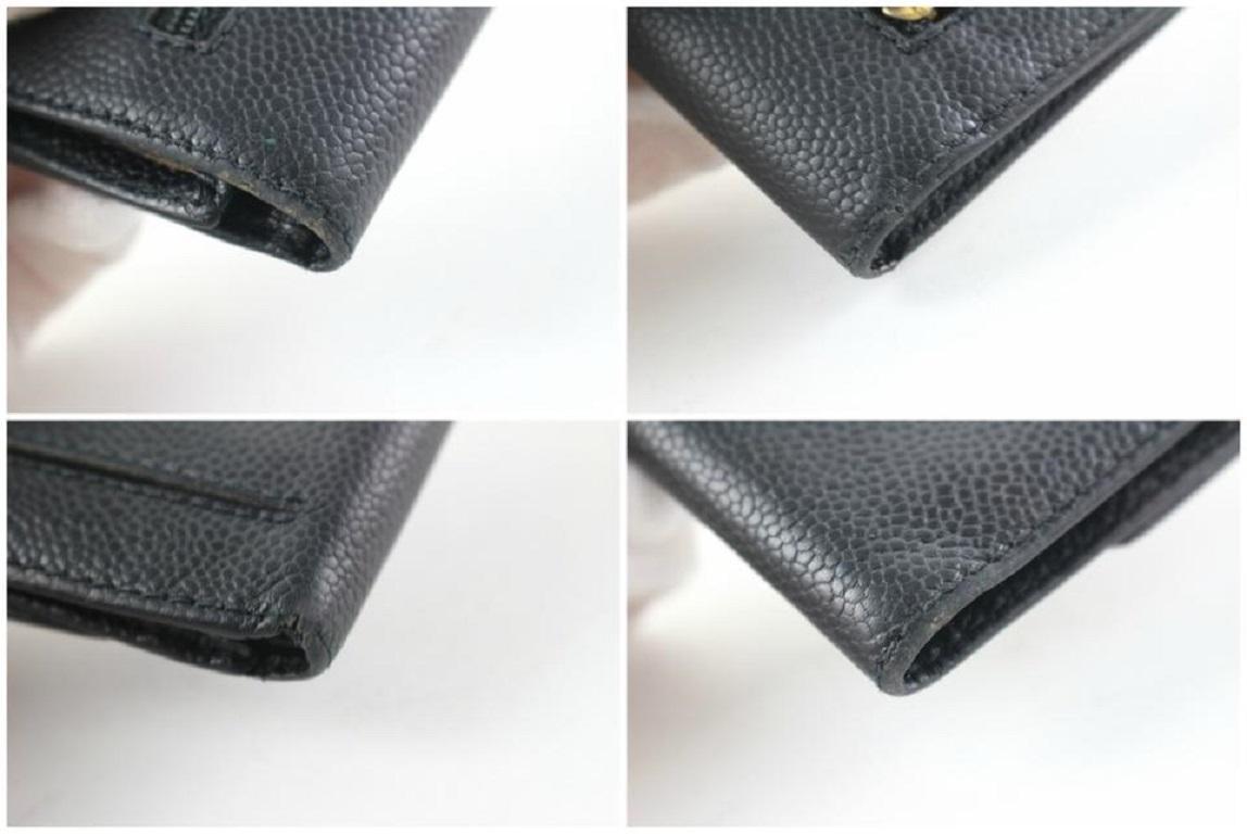 Chanel Black Caviar Leather Cc Logo 227803 Wallet 7