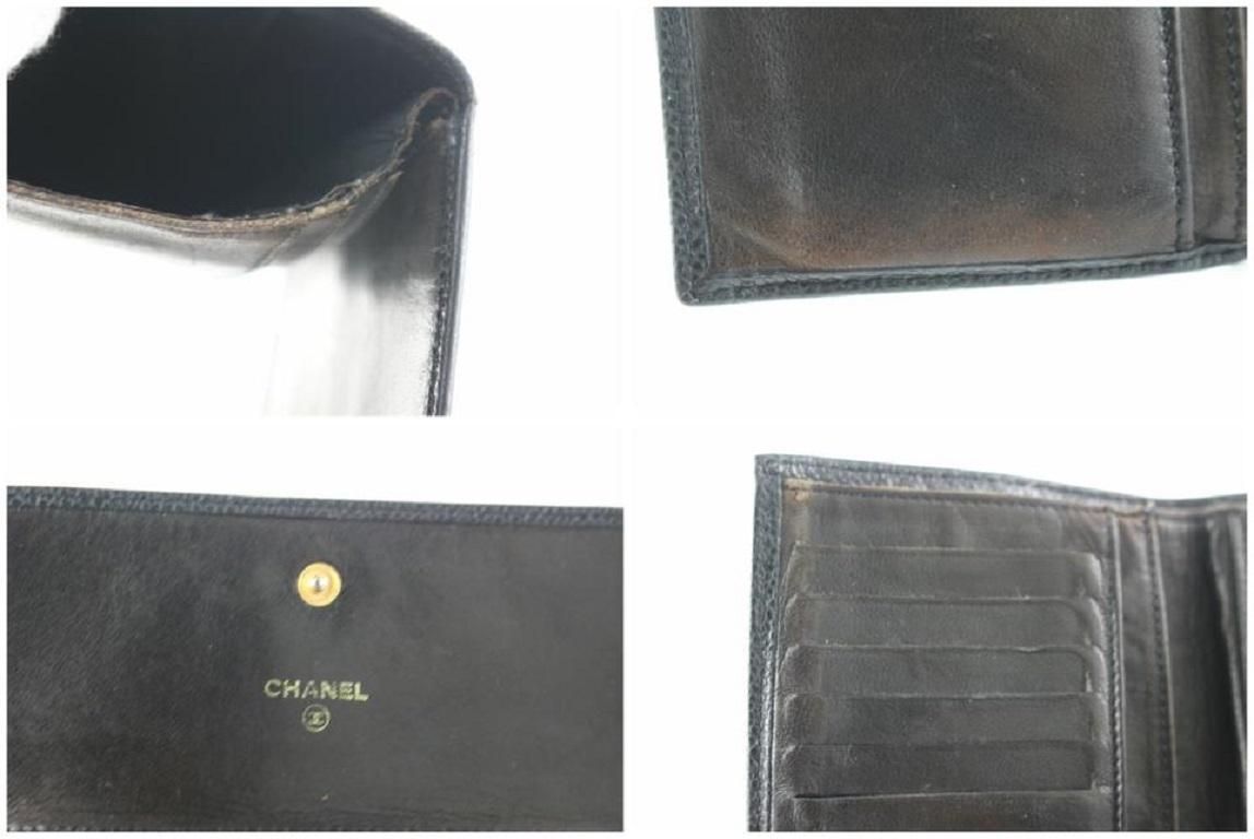 Chanel Black Caviar Leather Cc Logo 227803 Wallet 1