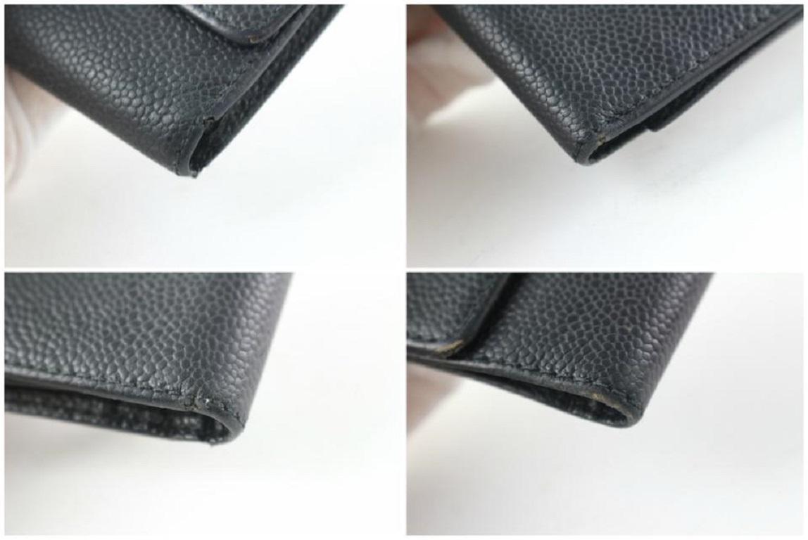 Chanel Black Caviar Leather Cc Logo 227803 Wallet 5