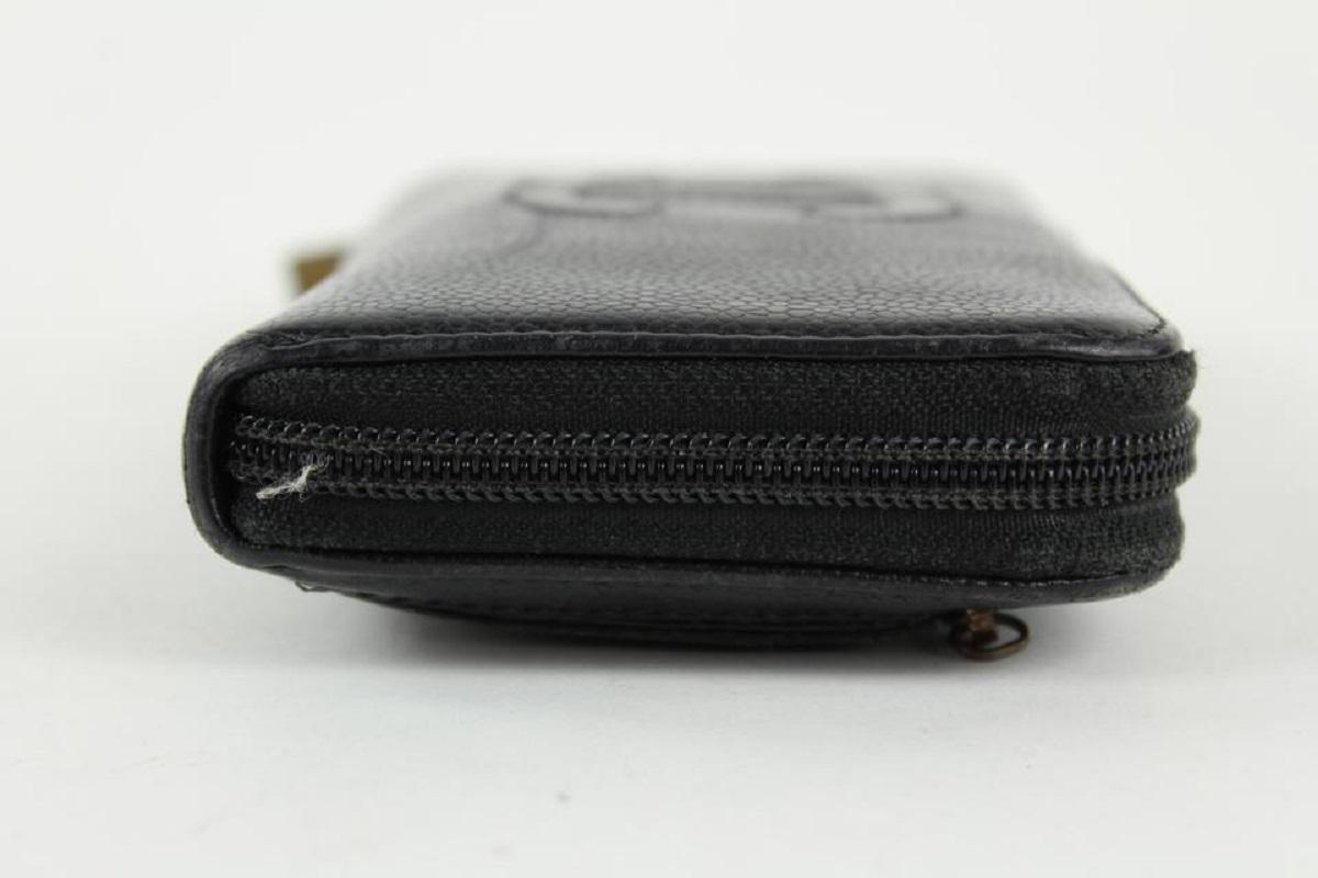 Chanel Black Caviar Leather CC Logo L-Gusset Zip Around Wallet 21ccs1223 8
