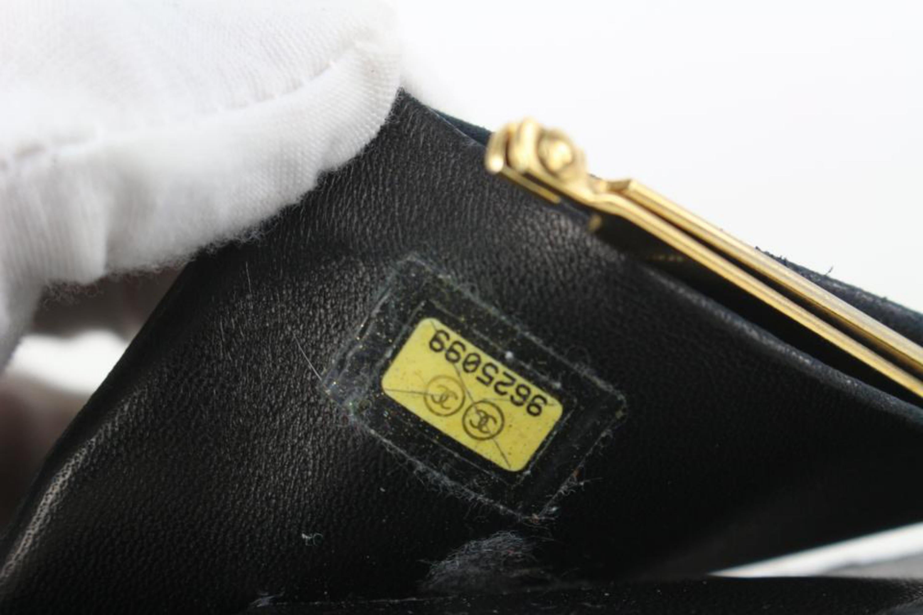 Chanel Black Caviar Leather CC Logo Long Bifold Wallet 104c52 7