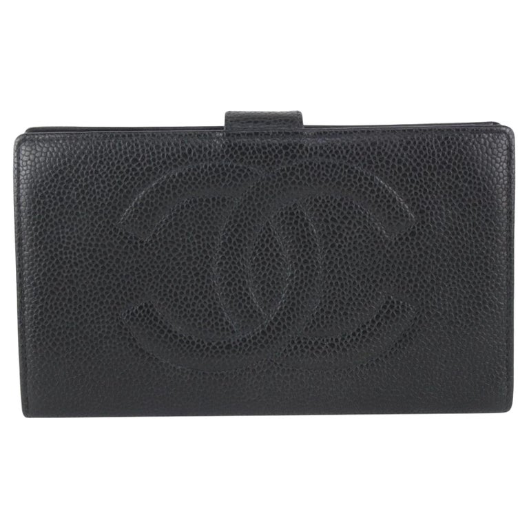 Chanel Zip Around Wallet Quilted Caviar Long Yellow 197807147