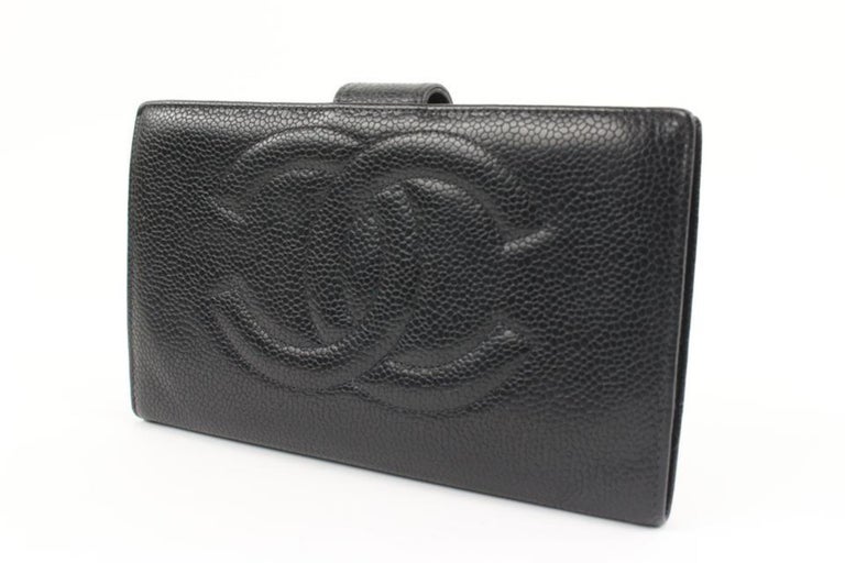 CHANEL, Bags, Chanel Cc Bifold Caviar Leather Wallet