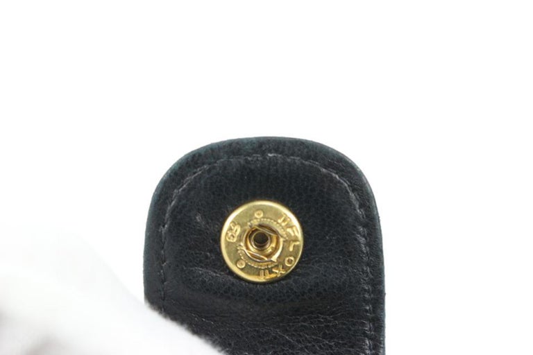 Chanel Black Caviar Leather CC Logo Long Snap Bifold Wallet 53ck32s