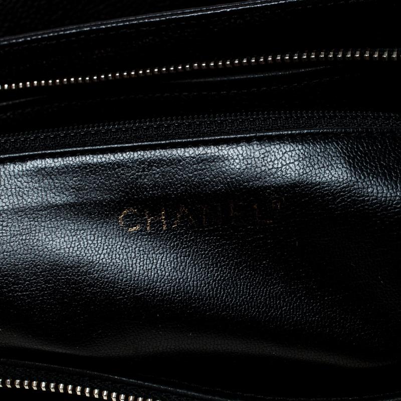 Chanel Black Caviar Leather CC Shoulder Bag 2