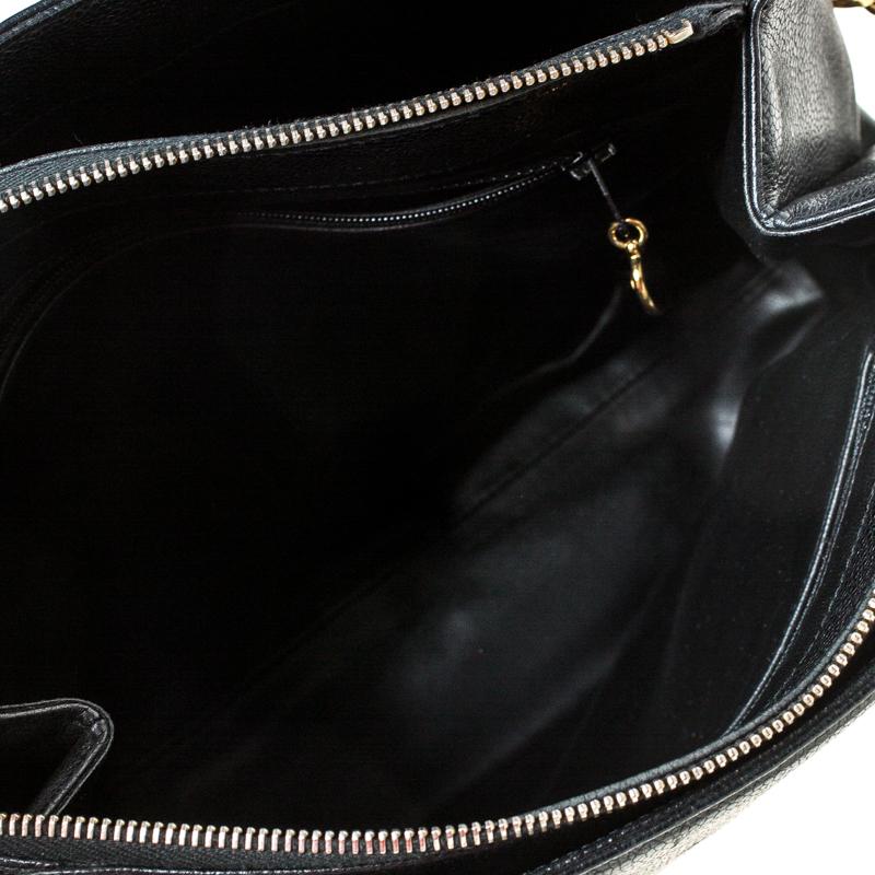 Chanel Black Caviar Leather CC Shoulder Bag 3