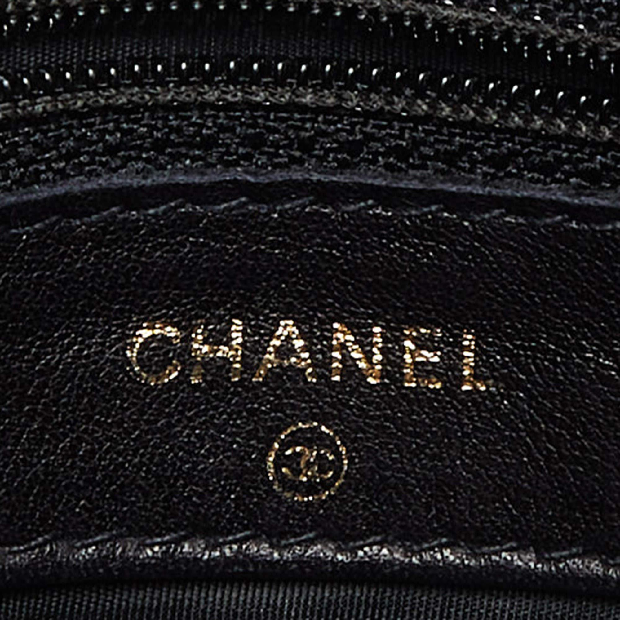  Chanel - Portefeuille continental Timeless en cuir caviar noir CC Pour femmes 