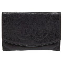 Chanel Black Caviar Leather CC Timeless Continental Wallet