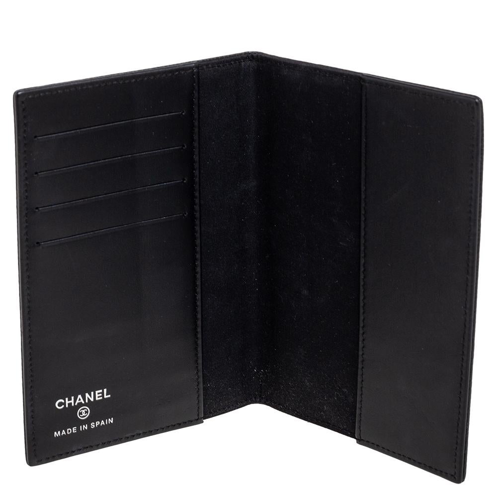 Chanel Black Caviar Leather CC Timeless Passport Holder Cover 5
