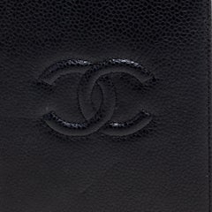 Chanel Black Caviar Leather CC Timeless Passport Holder Cover