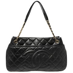 Chanel Black Caviar Leather CC Timeless Soft Tote