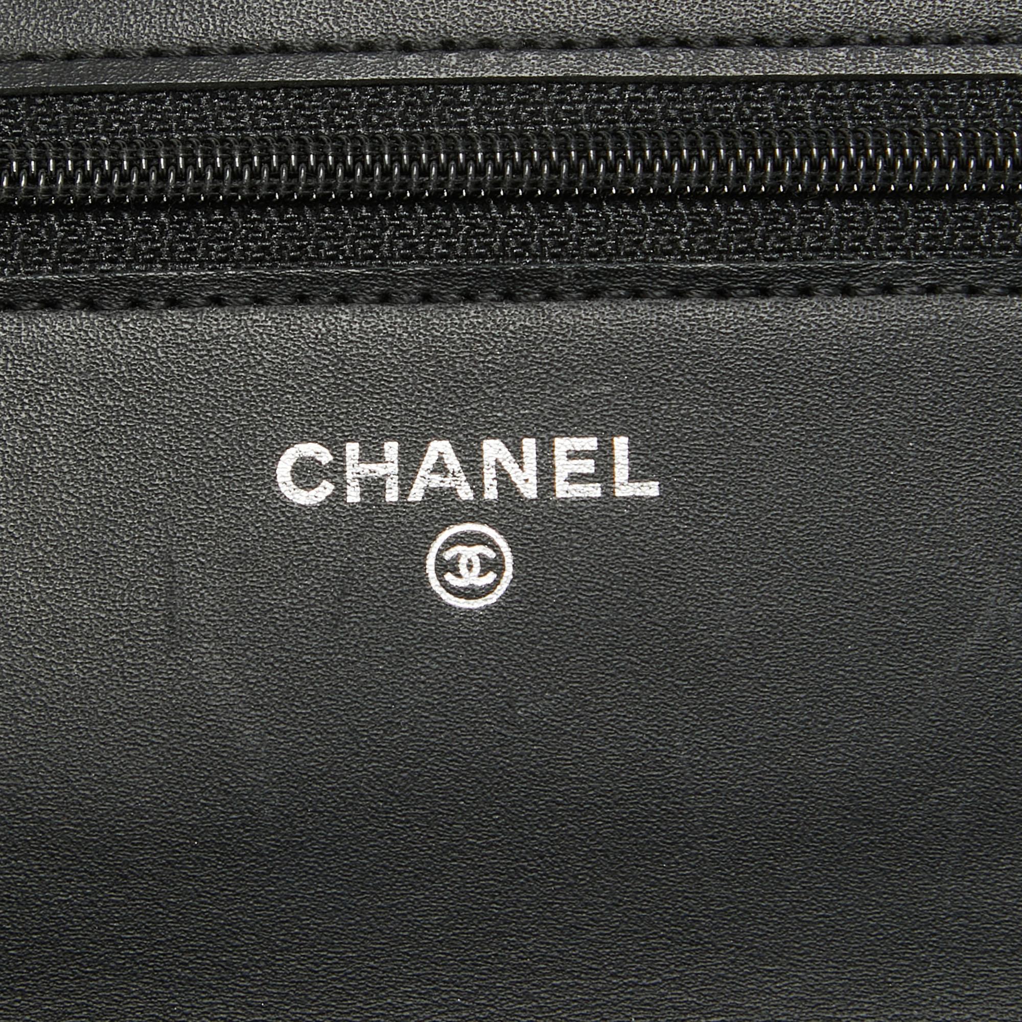 Chanel Black Caviar Leather CC Timeless Wallet On Chain 3
