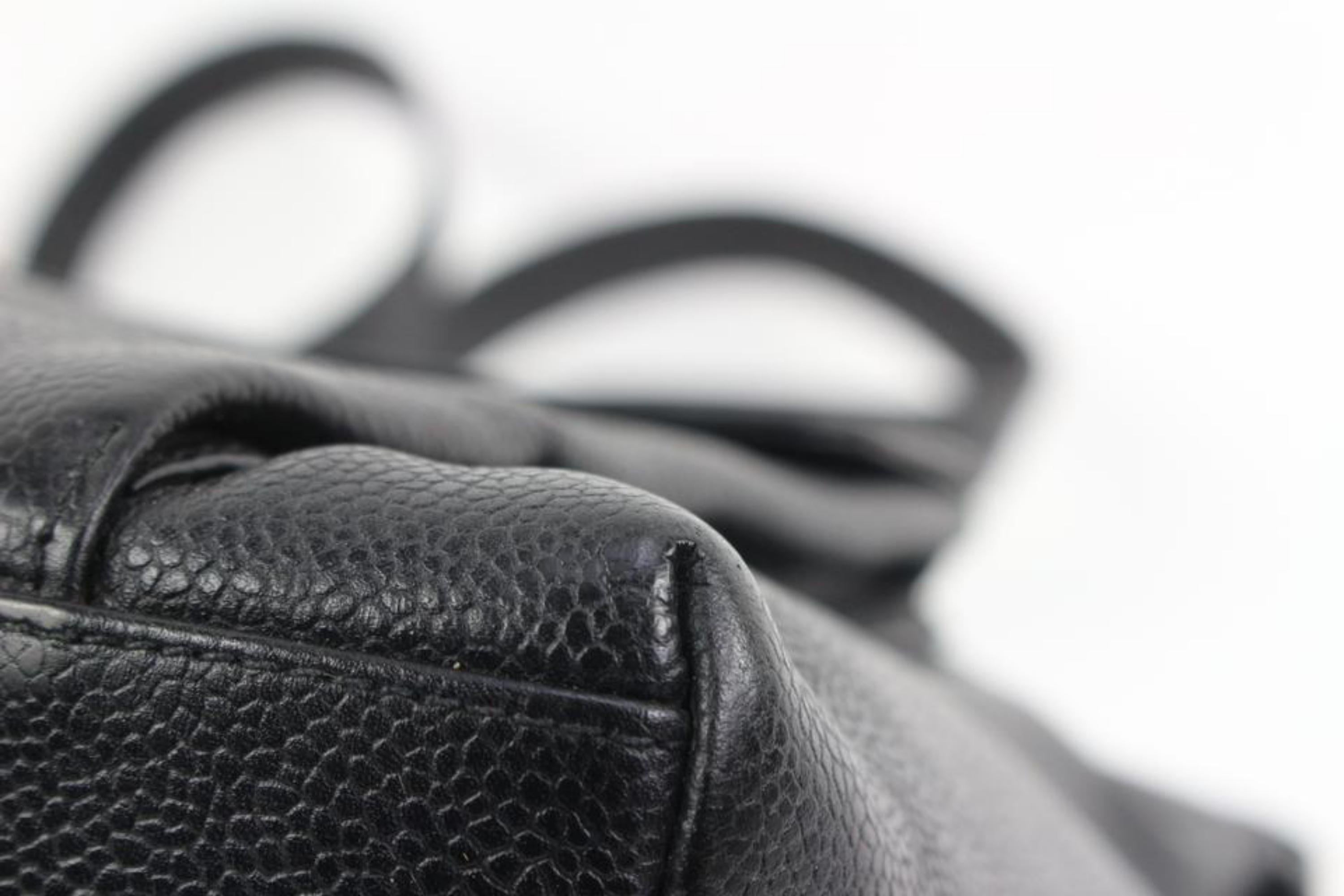 Chanel Black Caviar Leather CC Turnlock Zip Tote Shoulder Bag 54ck315s 3
