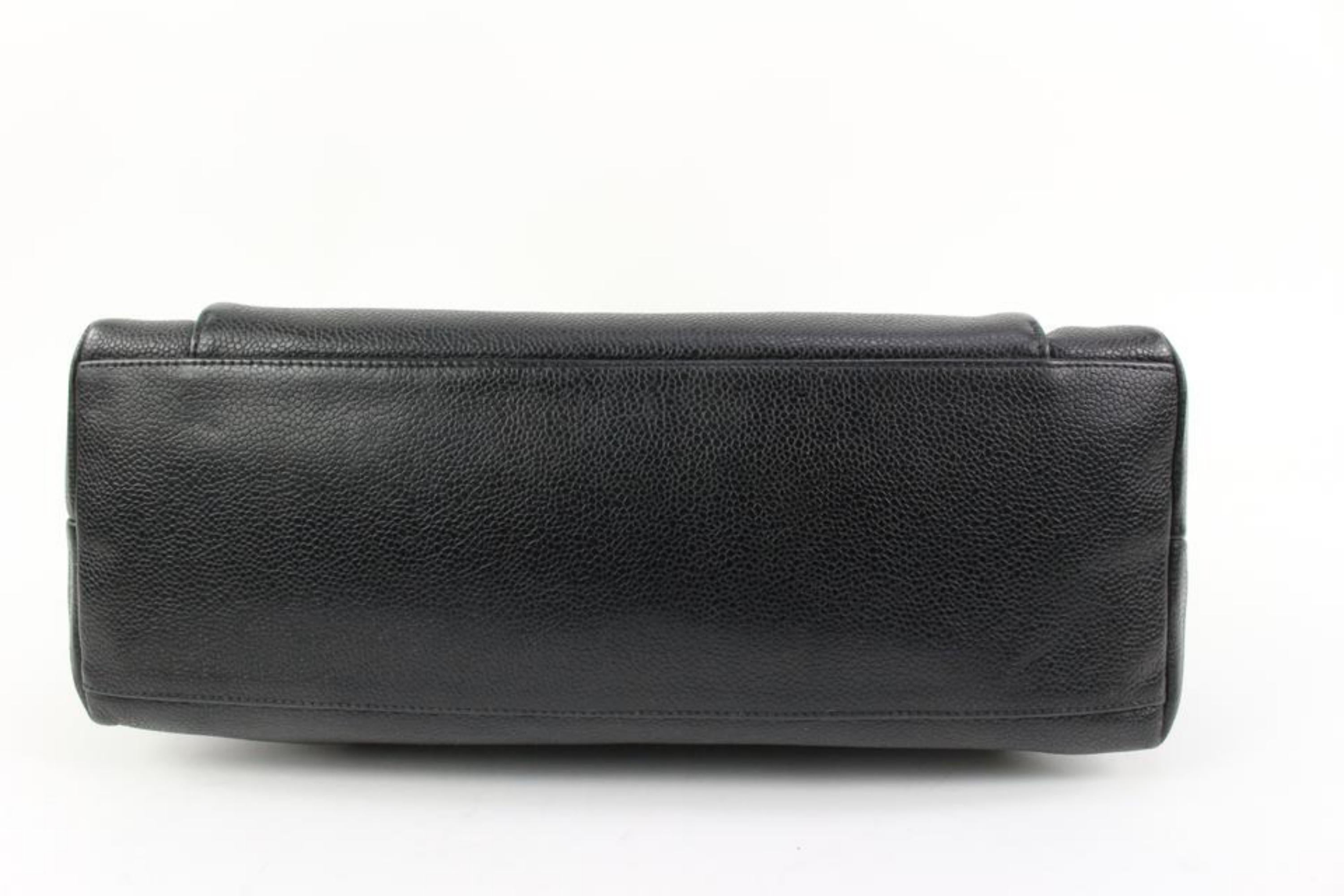 Chanel Black Caviar Leather CC Turnlock Zip Tote Shoulder Bag 54ck315s 4