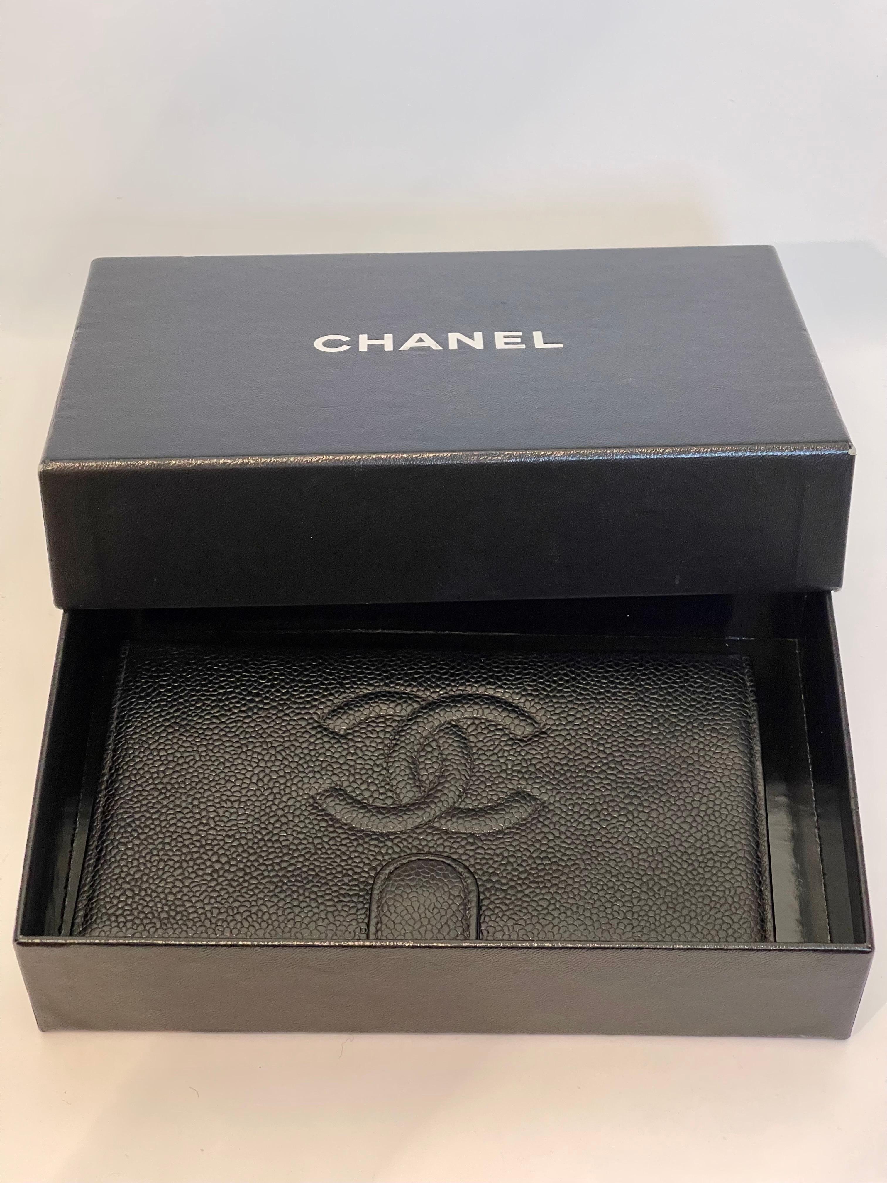 Chanel Black Caviar Leather Cc-w0128p-0003 French Kisslock Wallet with BOX 9