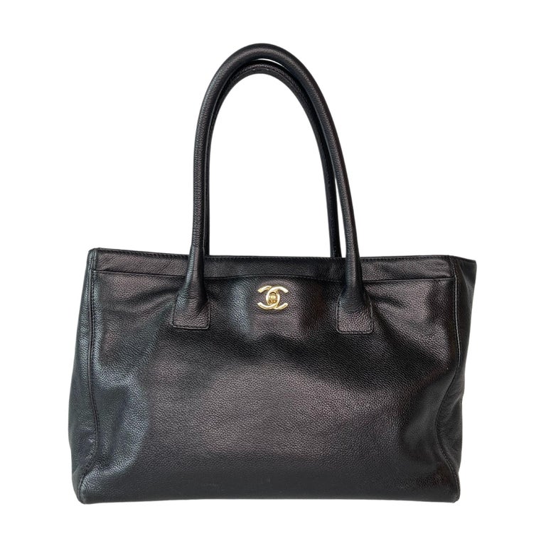 Chanel Black Caviar Leather Cerf Executive Tote Bag 2002 For Sale at ...