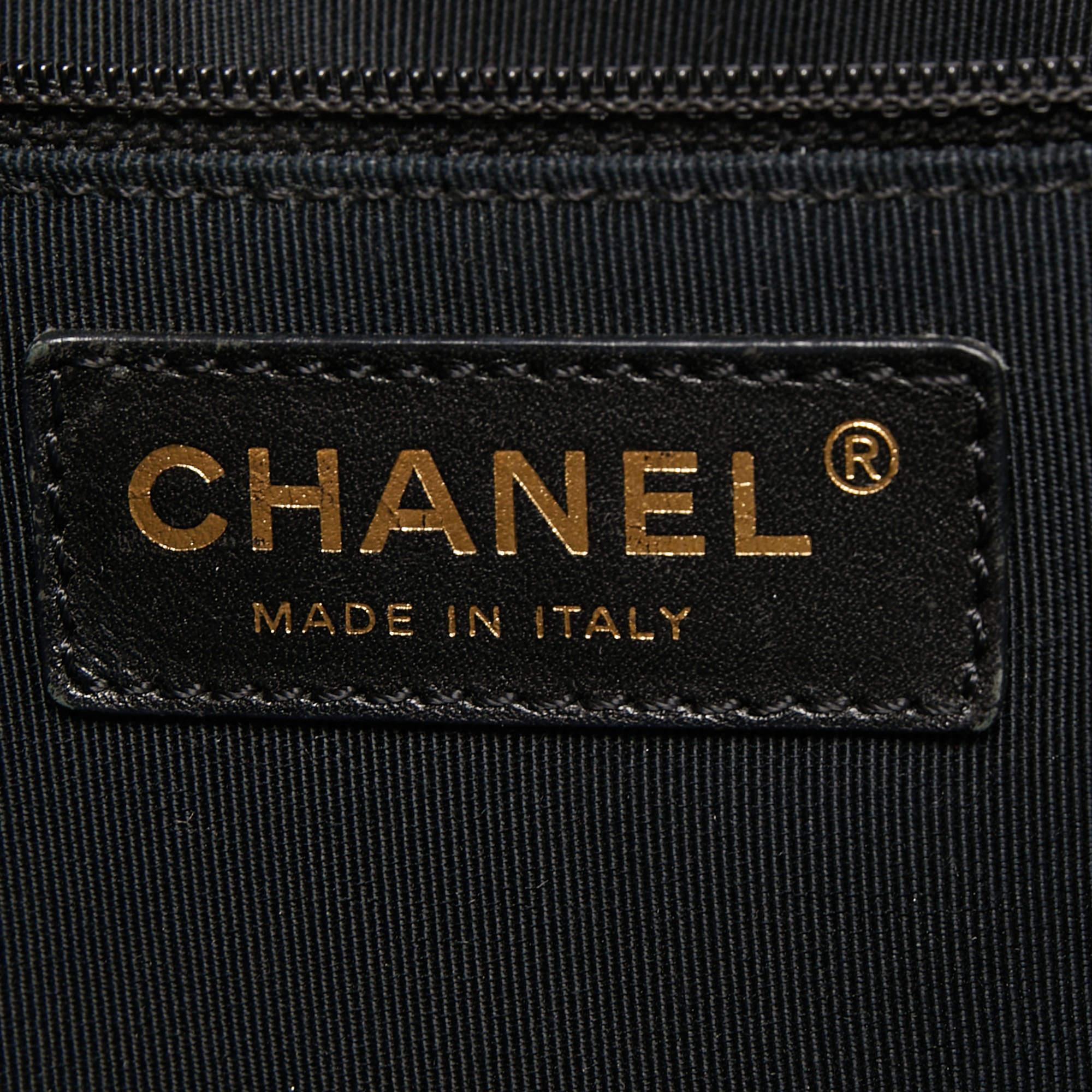 Chanel Black Caviar Leather Cerf Shopper Tote 7