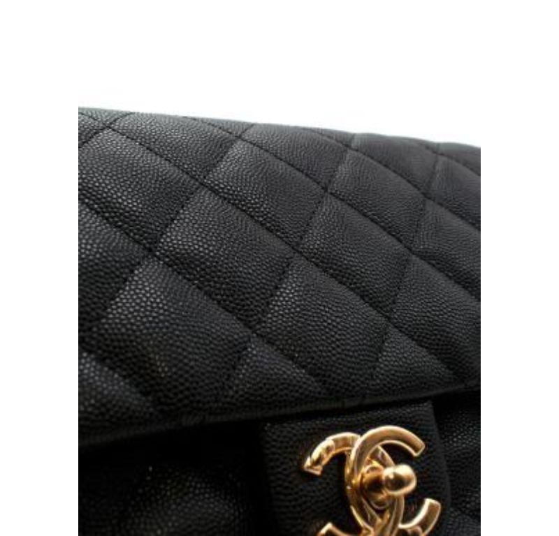 Chanel Black Caviar Leather Chain Around Flap Bag For Sale 1