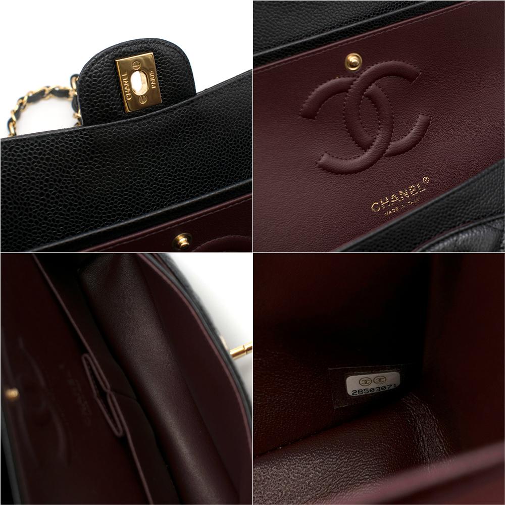 Chanel Black Caviar Leather Classic Double Flap Bag 25.5cm 1