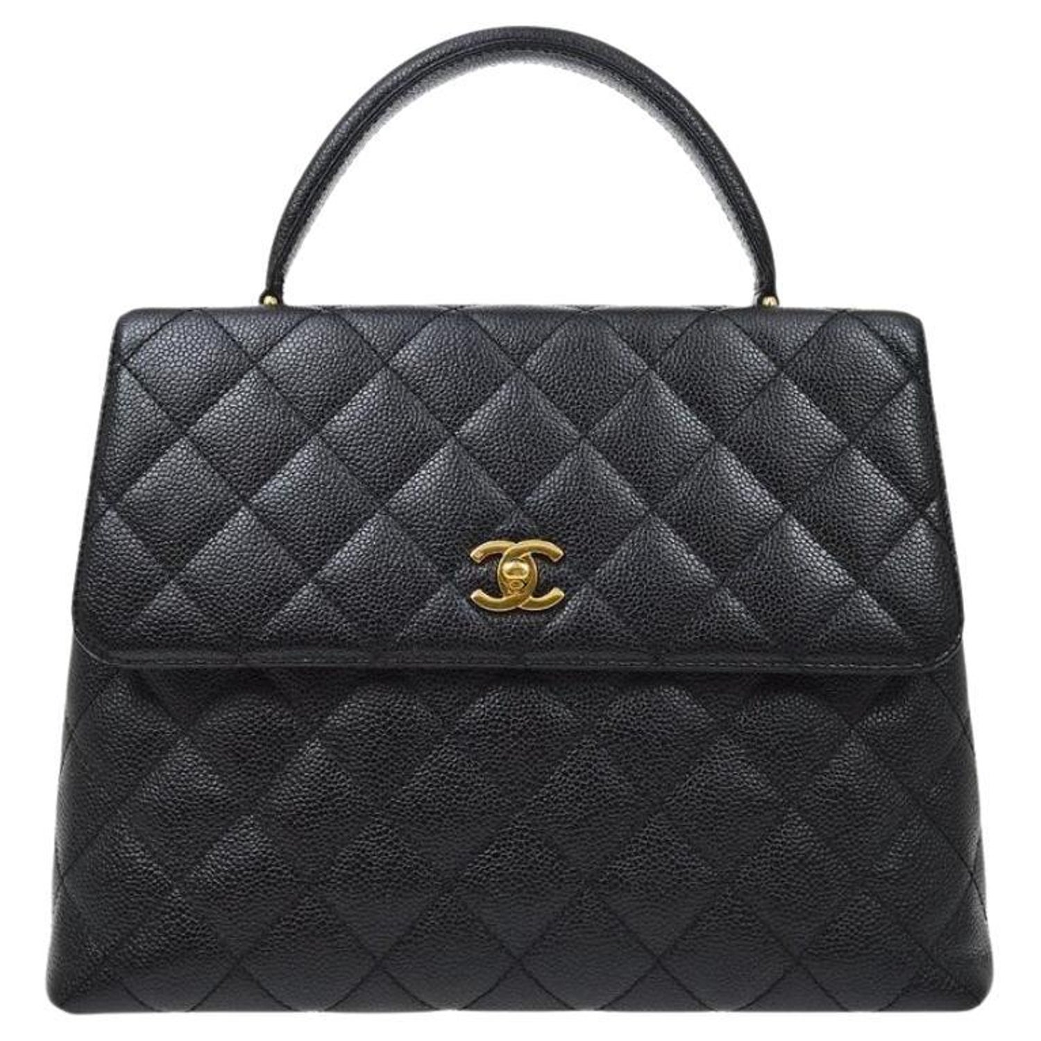 Chanel Classic Silk Woven Top Handle Mini Kelly Flap Black Rope Clutch –  House of Carver