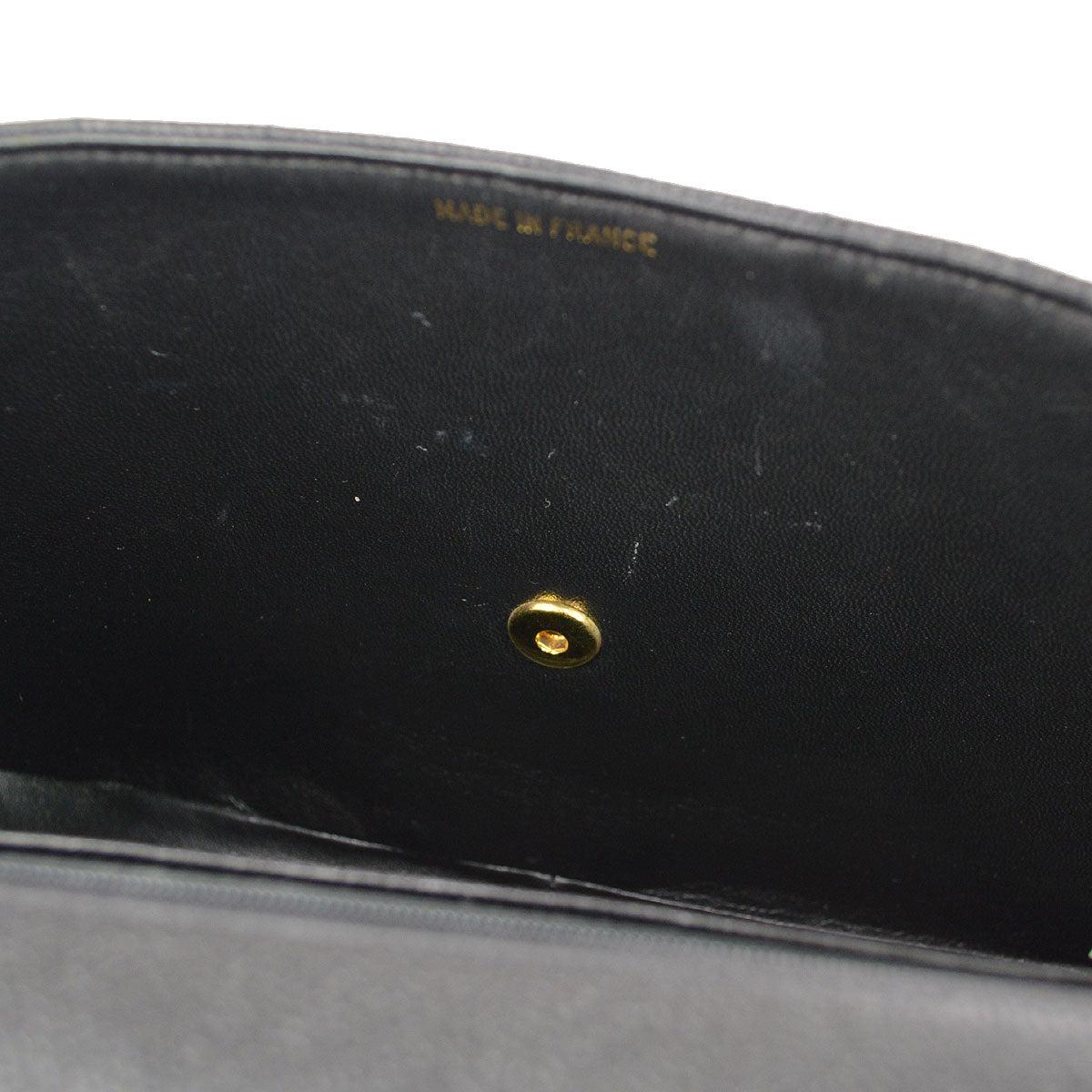 CHANEL Black Caviar Leather Gold Hardware Large Jumbo Shoulder Flap Bag For Sale 3