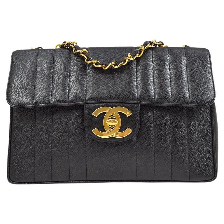 BOSTON Chanel Mini Vanity, White Caviar Leather, Aged Gold