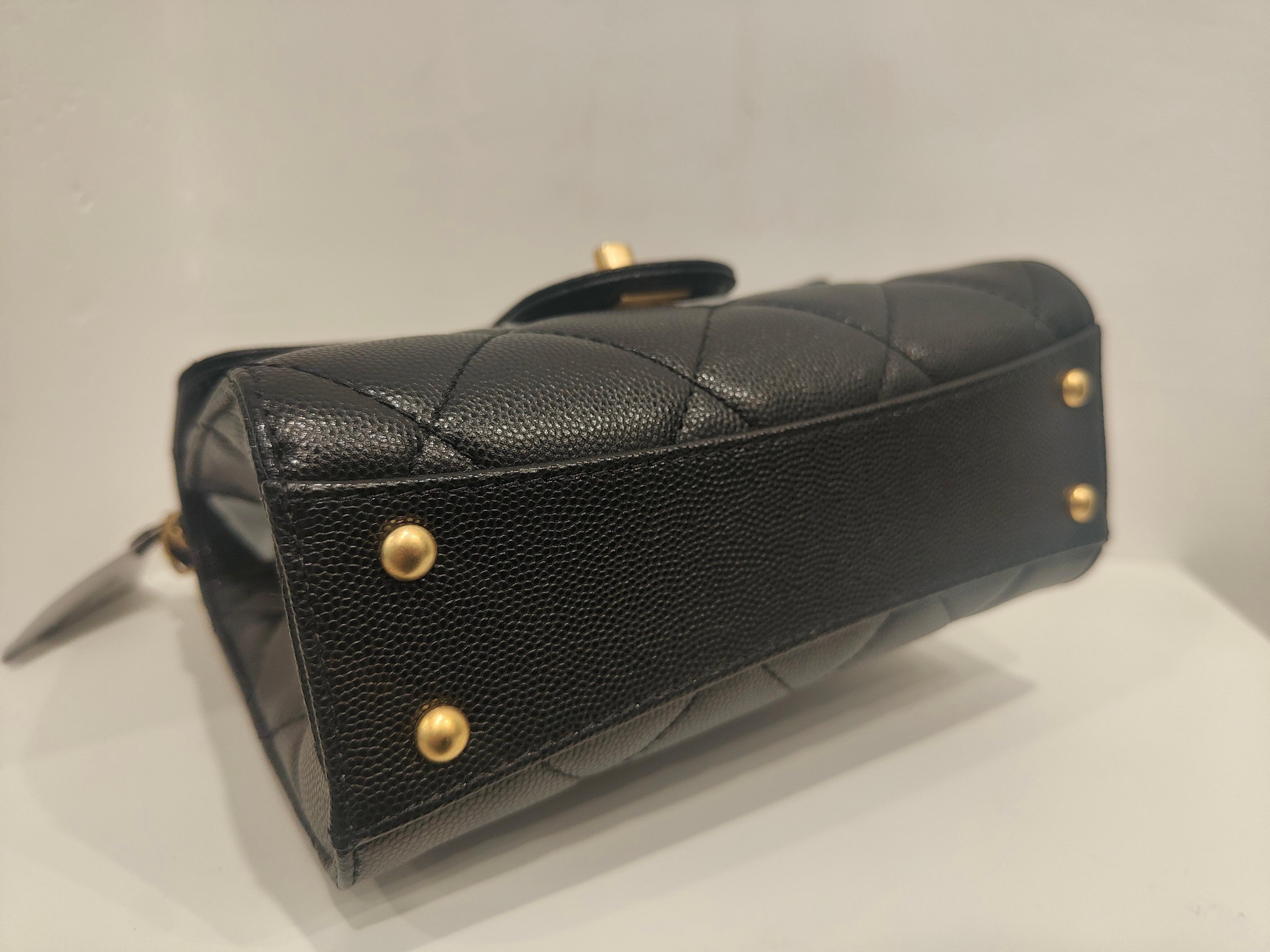 Women's or Men's Chanel black caviar leather Gold hardware shoulder bag NWOT