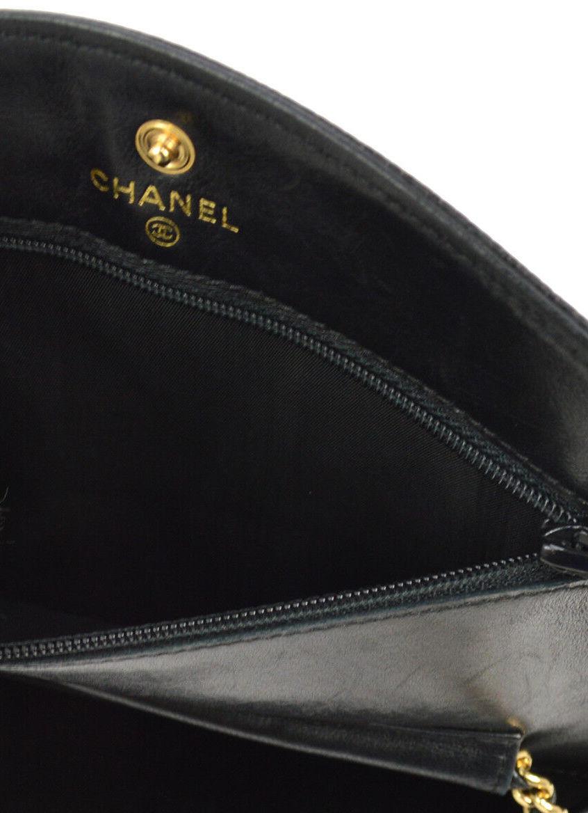 Chanel Black Caviar Leather Gold Small Crossbody WOC Shoulder Flap Bag 3