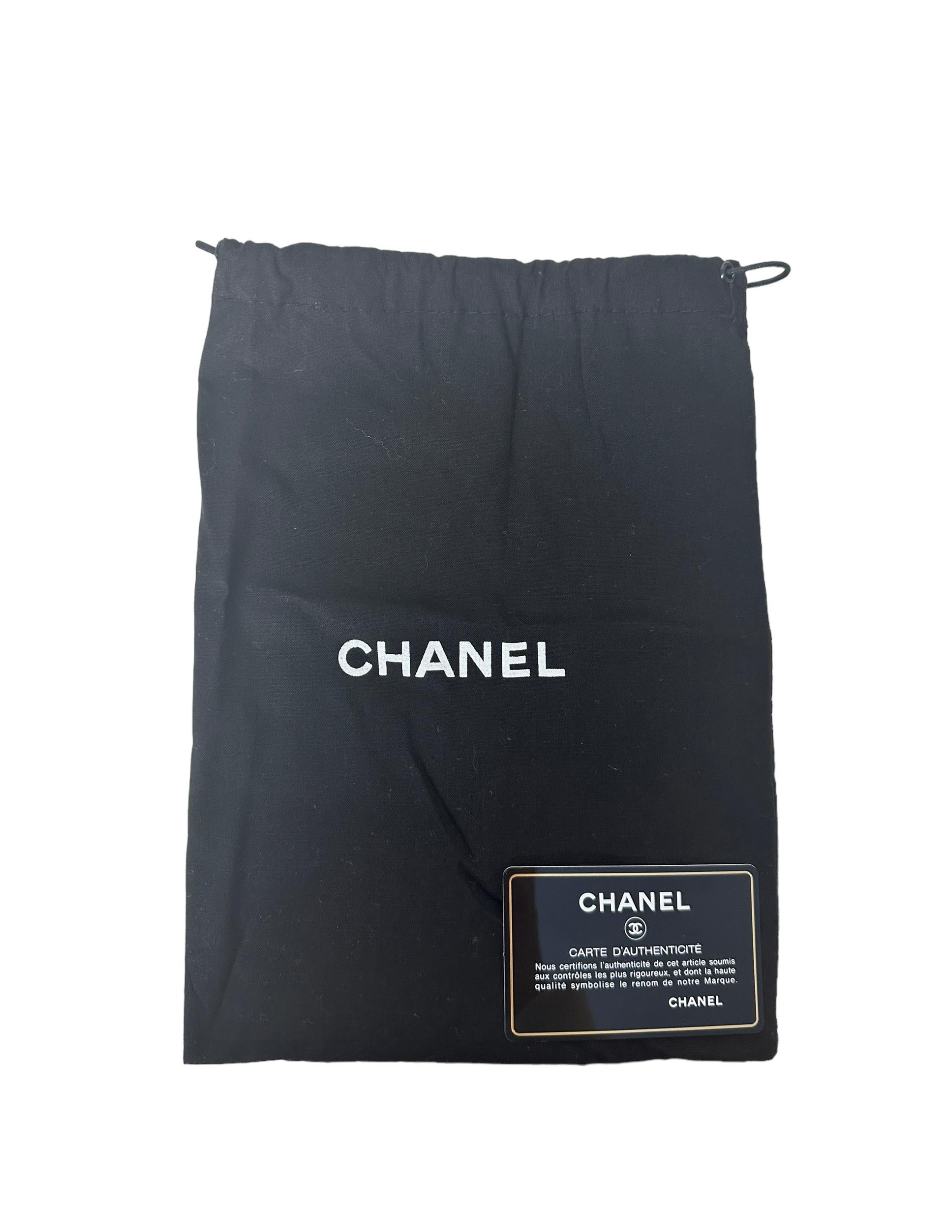 Chanel Black Caviar Leather Half Moon Wallet On Chain WOC Crossbody Bag For Sale 5