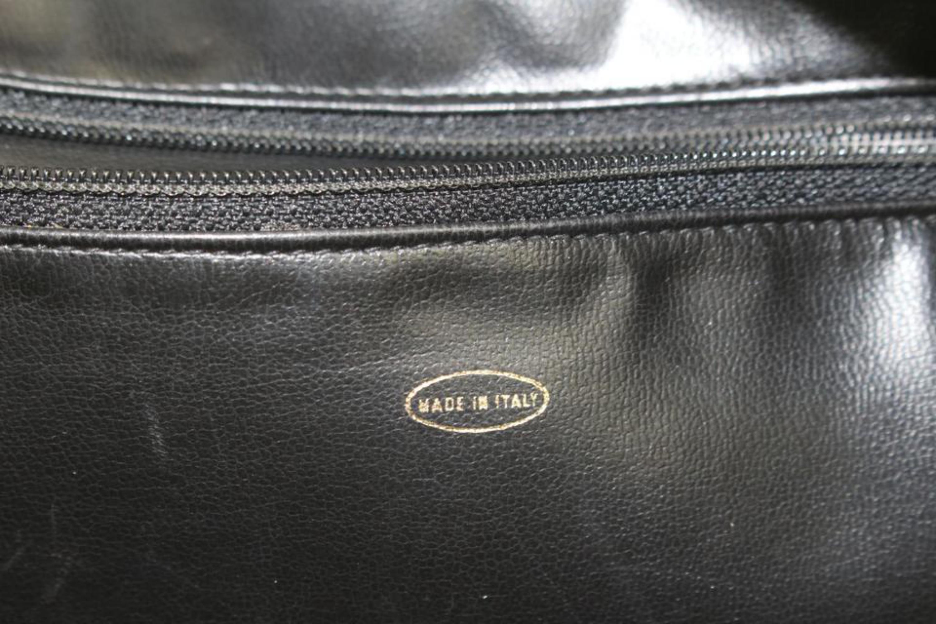Chanel Black Caviar Leather Jumbo Chain Flap Pocket Tote 114c53 1