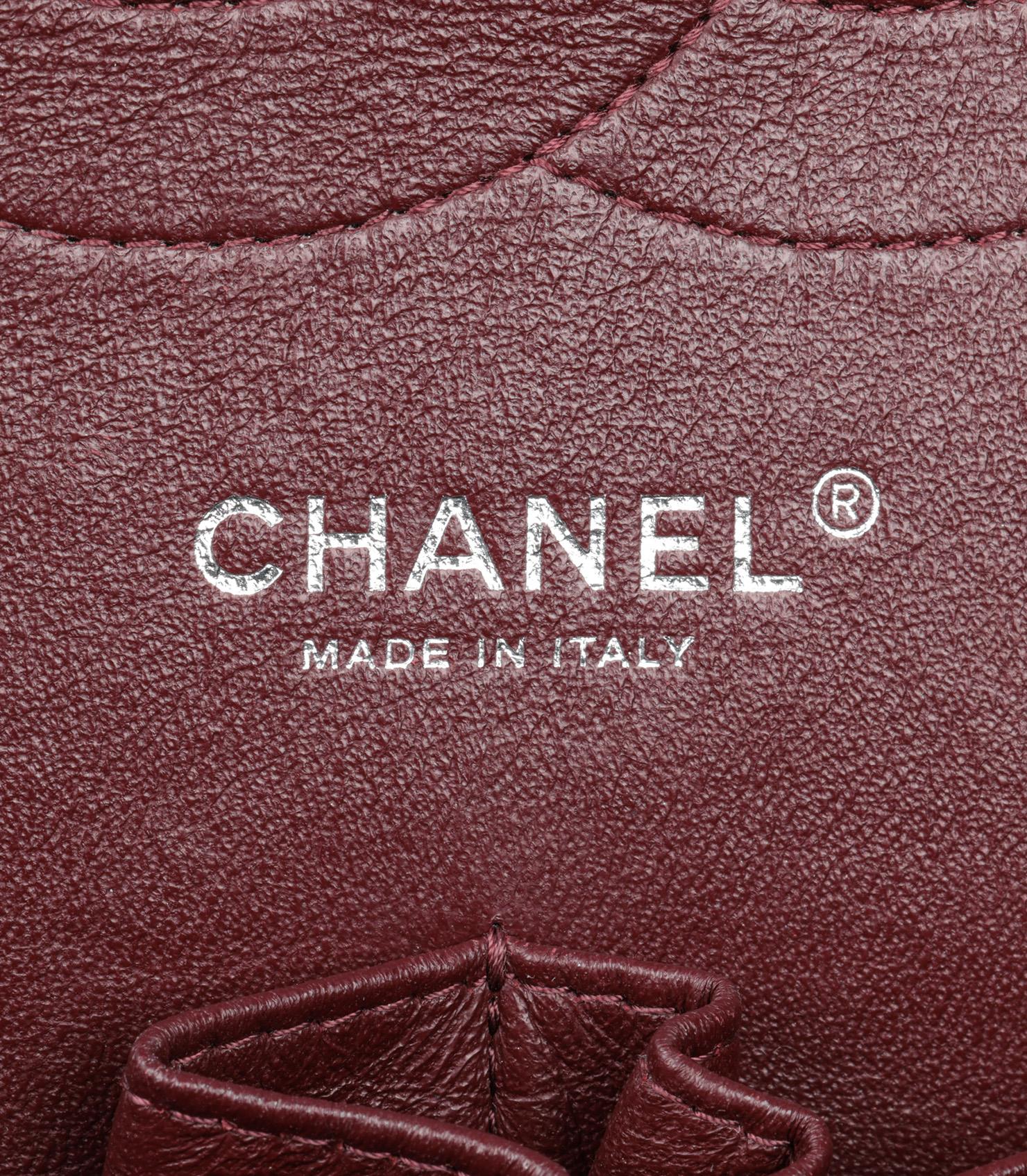 Chanel Schwarz Kaviar Leder Jumbo Classic Double Flap Tasche im Angebot 9