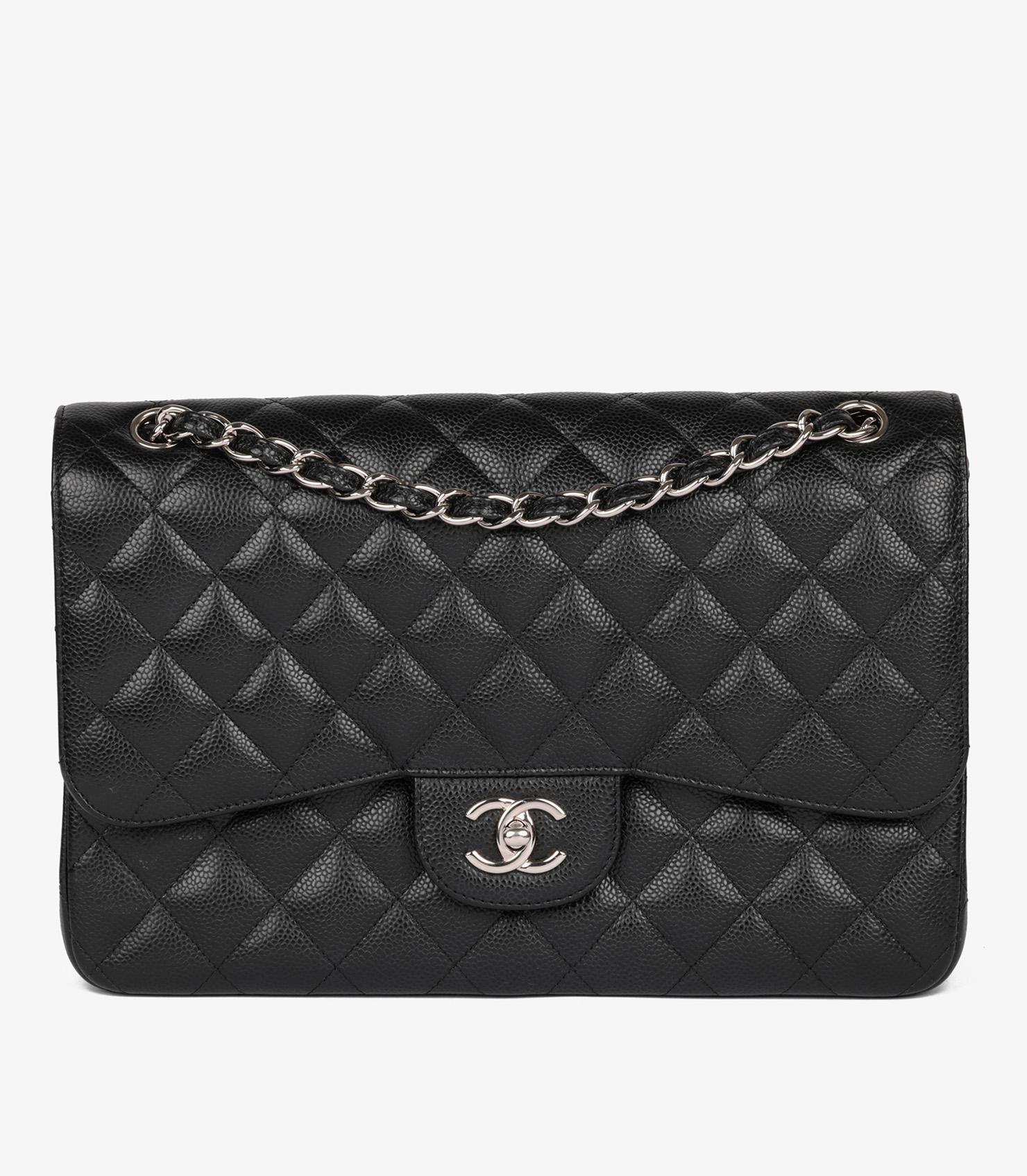 Chanel Black Caviar Leather Jumbo Classic Double Flap Bag

Brand- Chanel 
Model- Jumbo Classic Single Flap Bag
Product Type- Crossbody, Shoulder
Serial Number- 18895187
Age- Circa 2014
Accompanied By- Chanel Dust Bag, Authenticity Card, Care