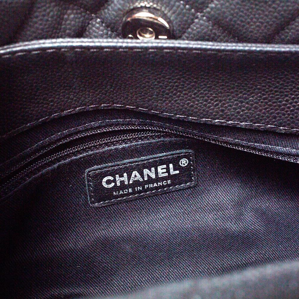 Chanel Black Caviar Leather Lady Pearly Tote 1