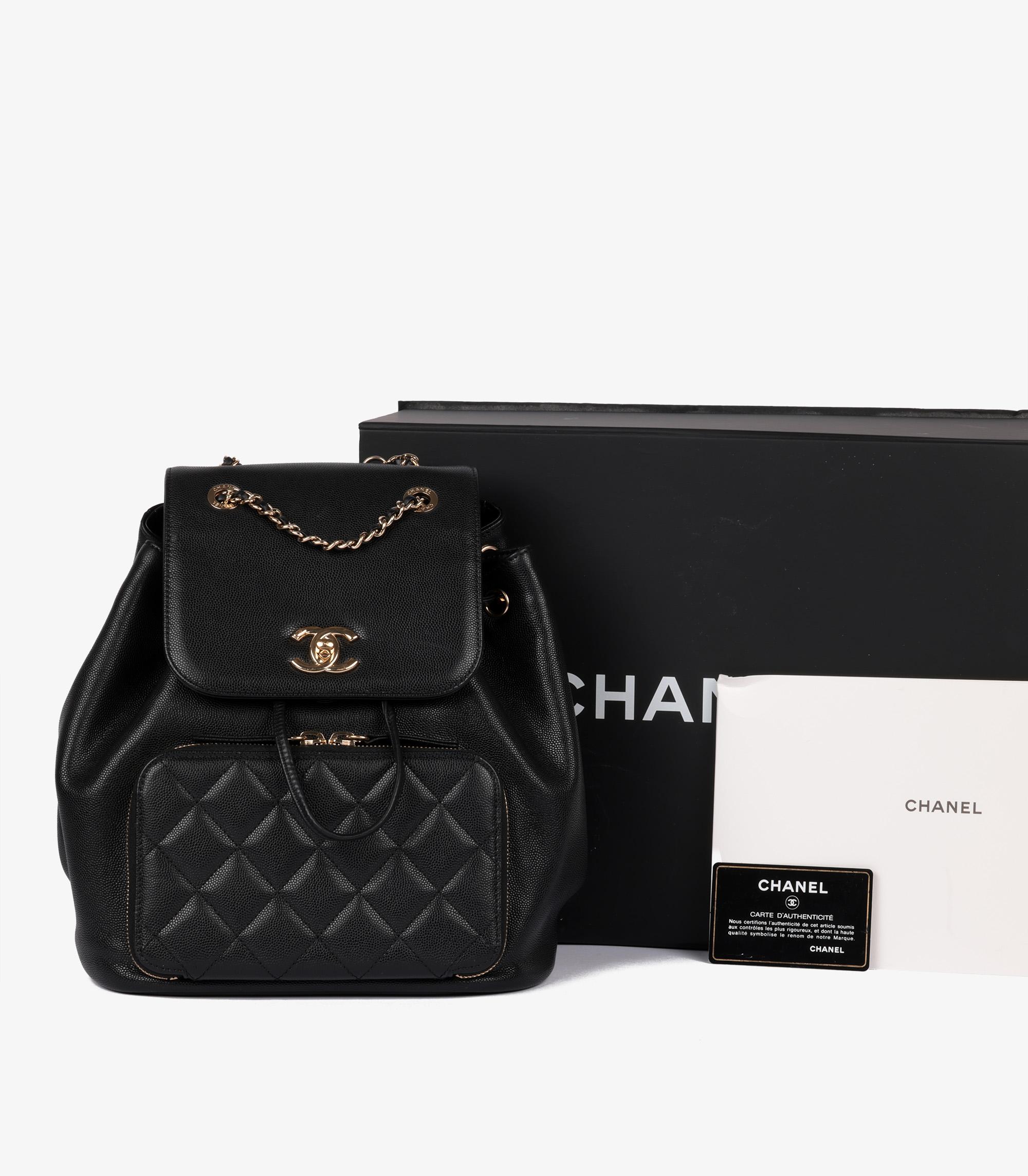 Chanel Black Caviar Leather & Lambskin Affinity Backpack 5