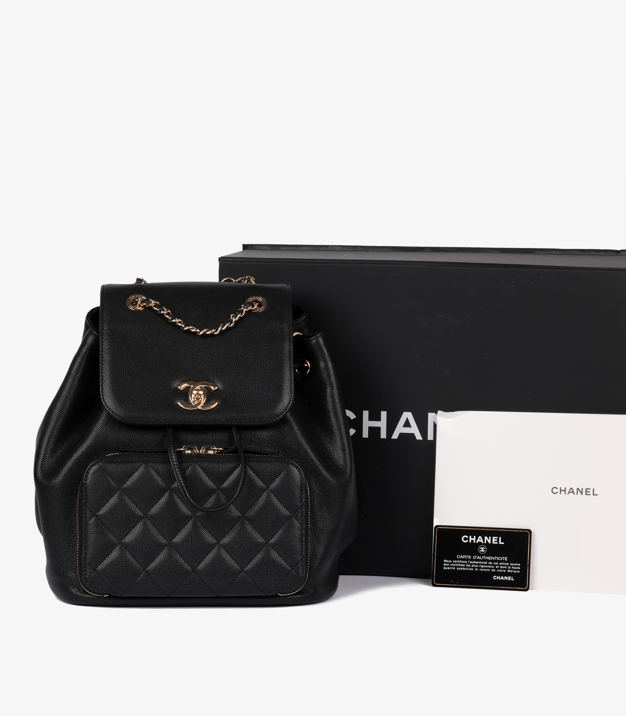 Chanel  Black Caviar Leather & Lambskin Affinity Backpack 6