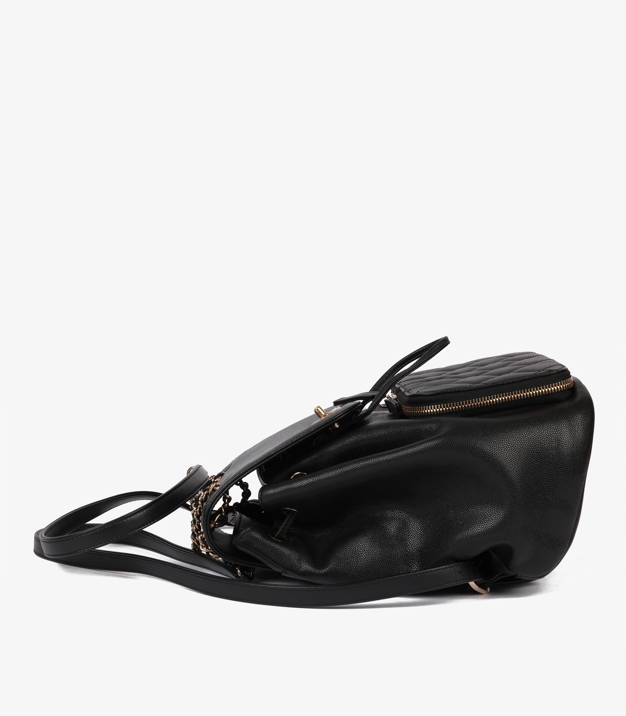Women's or Men's Chanel  Black Caviar Leather & Lambskin Affinity Backpack