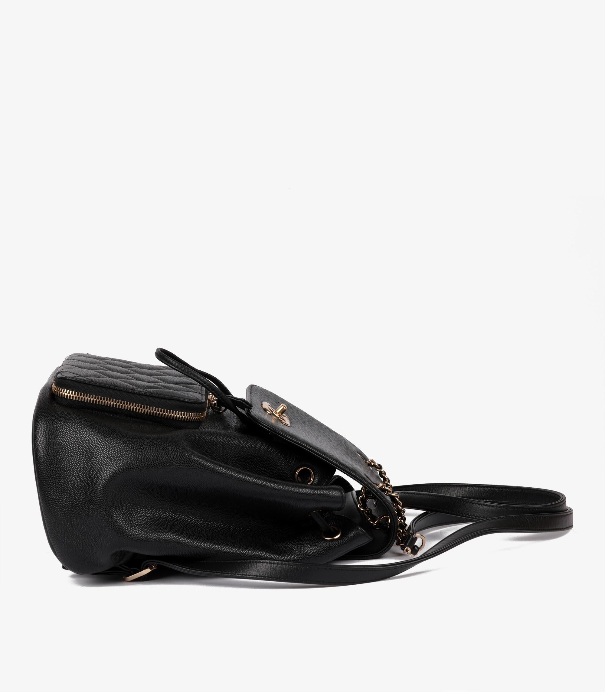 Chanel  Black Caviar Leather & Lambskin Affinity Backpack 1