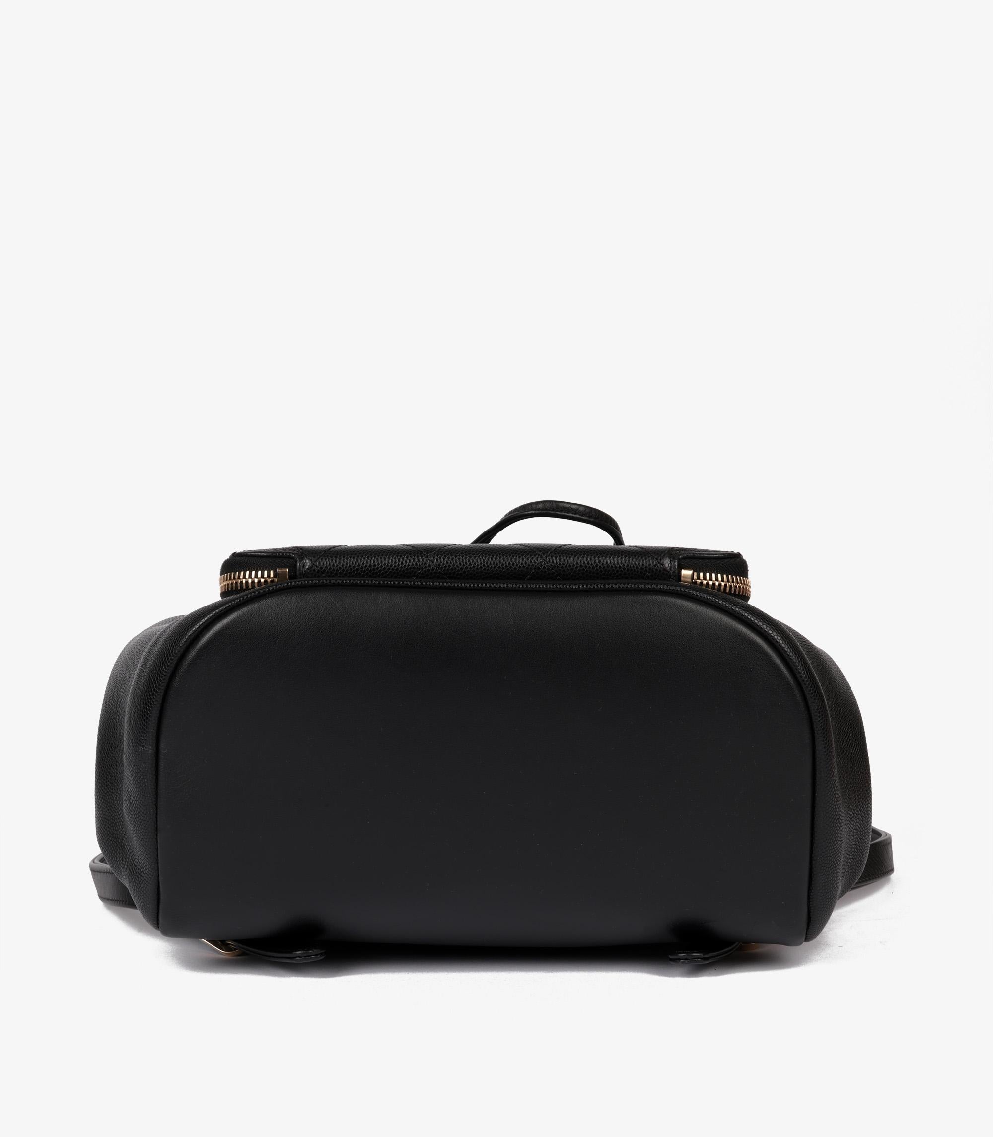 Chanel  Black Caviar Leather & Lambskin Affinity Backpack 3
