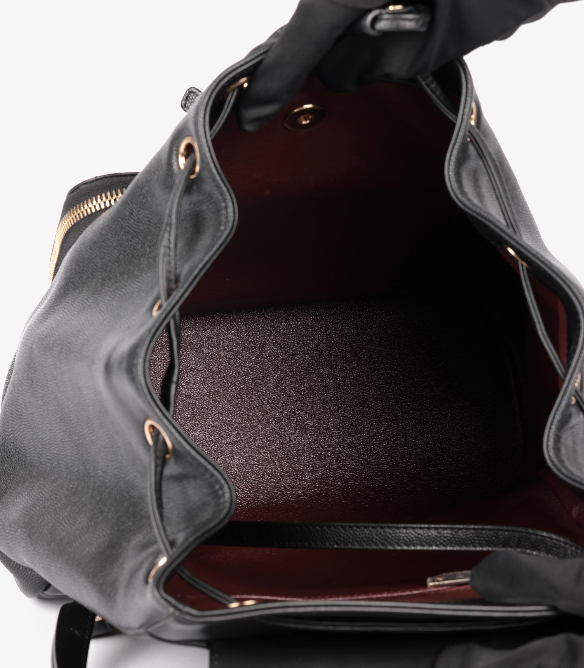 Chanel Black Caviar Leather & Lambskin Affinity Backpack 4