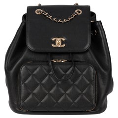 Chanel  Black Caviar Leather & Lambskin Affinity Backpack
