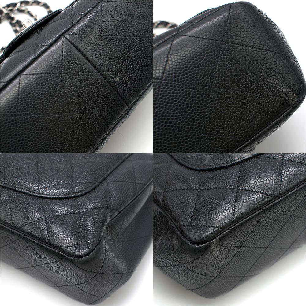Chanel Black Caviar Leather Large Classic Flap  6